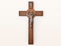 Crucifijo de Madera San Benito para Pared - Wood Wall Crucifix 